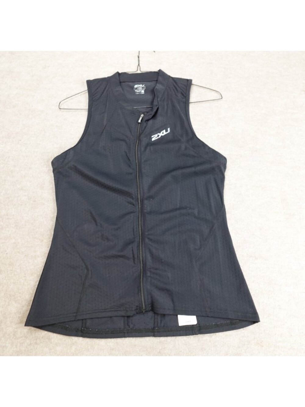 2XU Womens Cycling Jersey XL Black Full Zip Triathlon